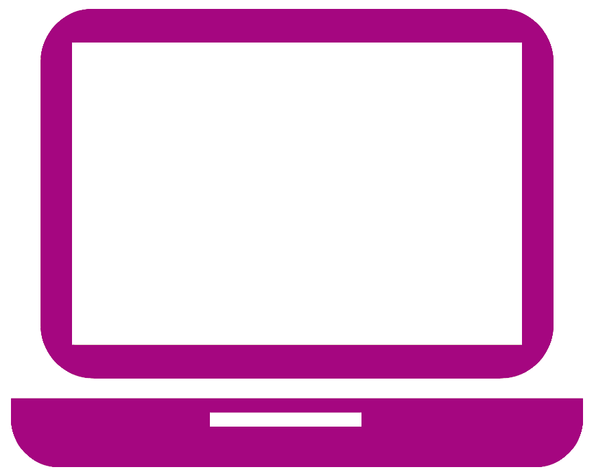 Icon eines Desktop-PC als Symbol für Webdesign.
