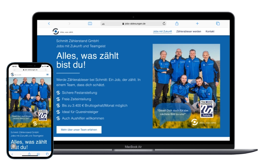 Karriereseite der Schmitt Zählerablesung GmbH