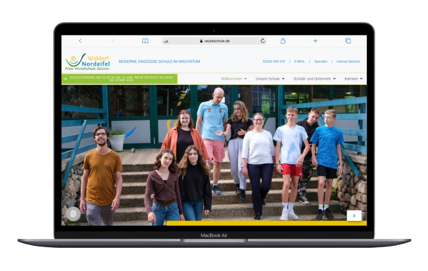 Webdesign für die Veytalschule, Relaunch und Pflege der Homepage